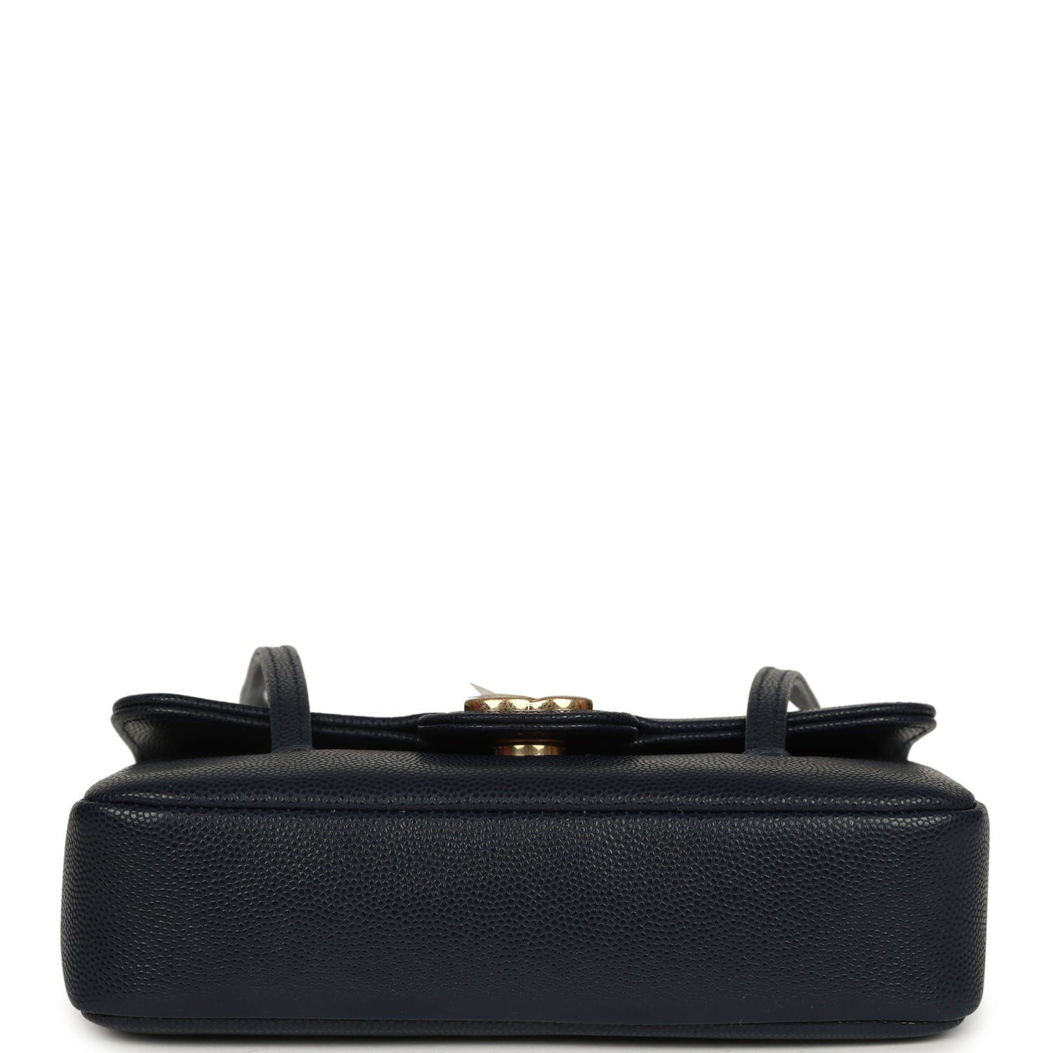 Chanel Mini Preppy Coco Clutch with Straps Navy Blue Shiny Caviar Brushed Gold Hardware