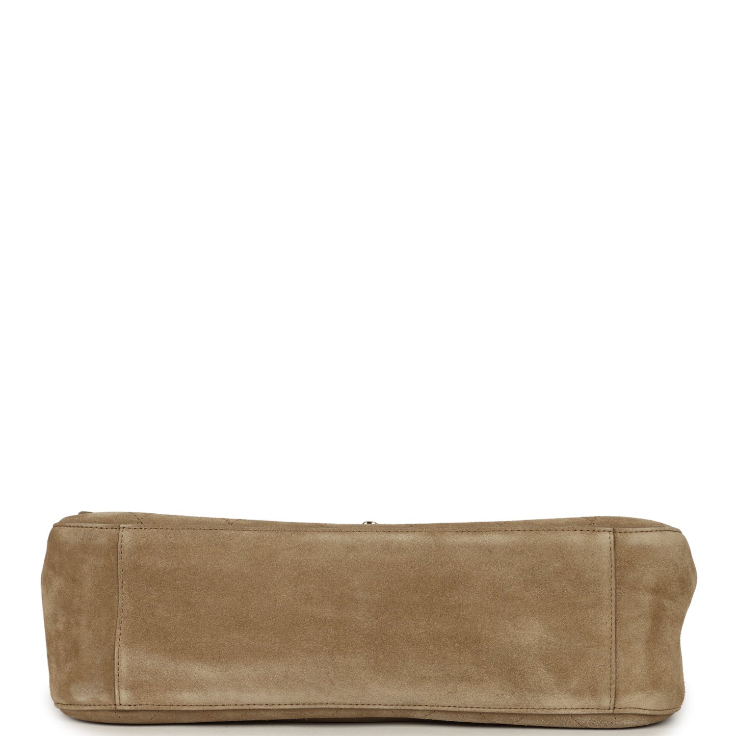 Chanel Maxi "Souplissimo" Small Flap Bag Dark Beige Suede Gold Hardware