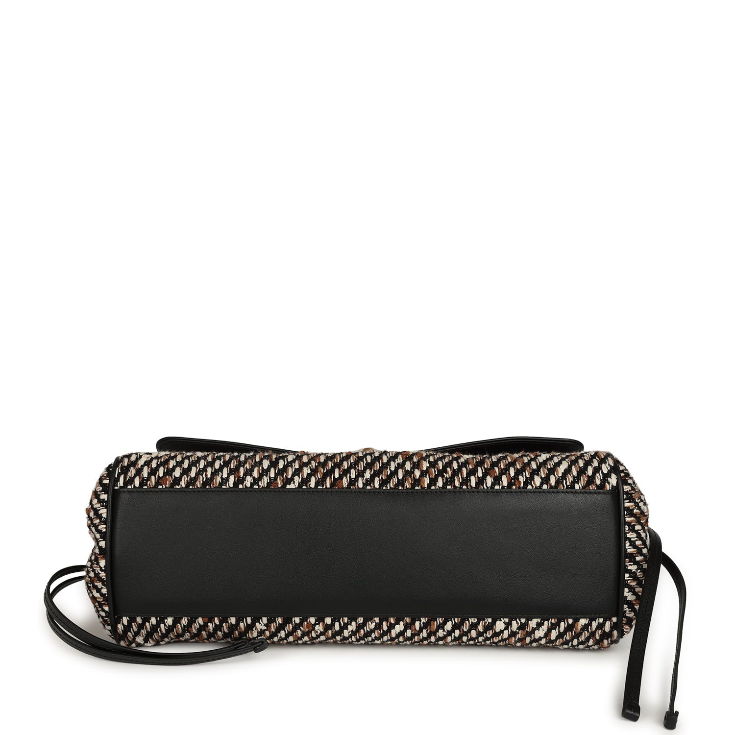 Chanel Small "Urban Essential" East West Shopping Tote Black Calfskin and Multi Tweed Gold Hardware