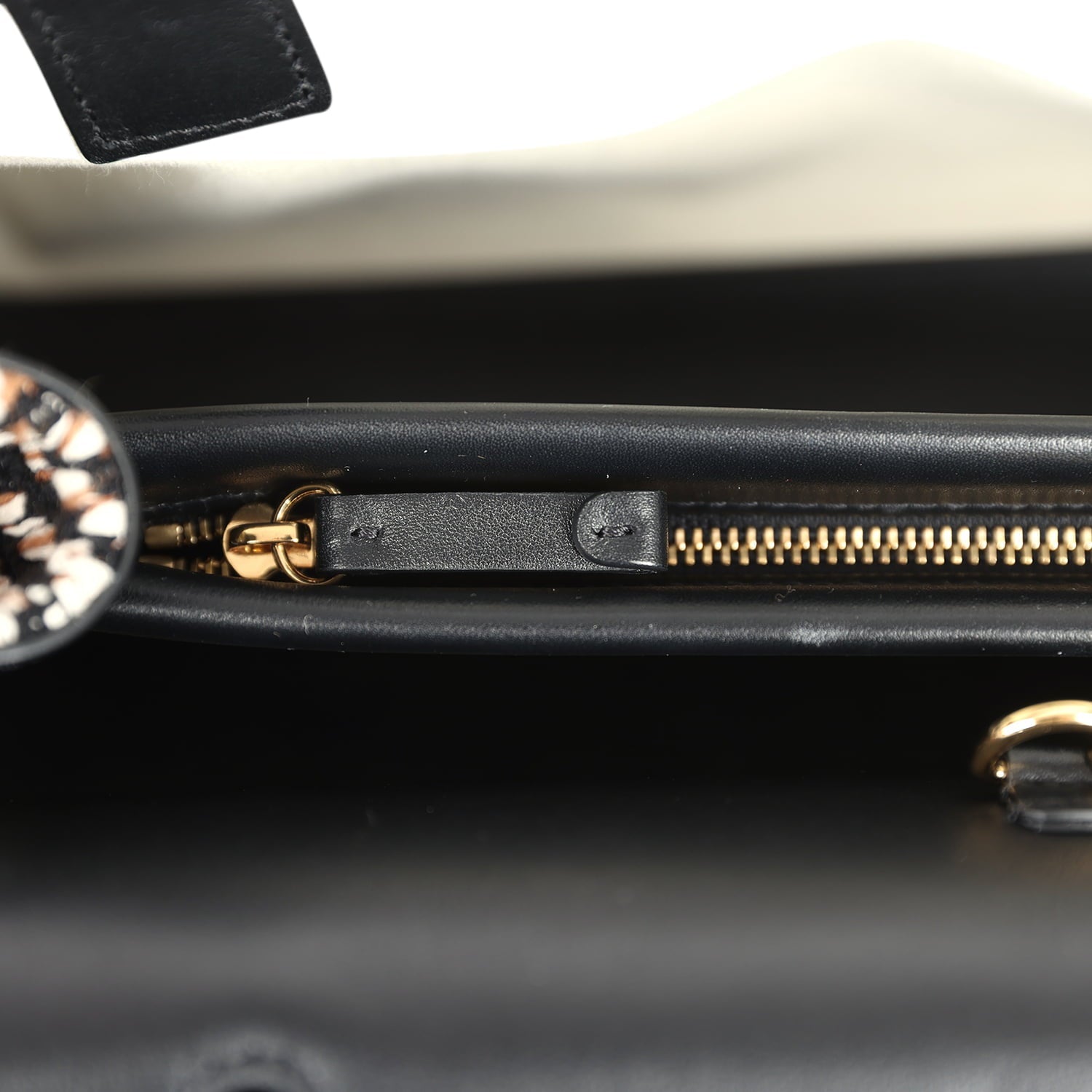 Chanel Small "Urban Essential" East West Shopping Tote Black Calfskin and Multi Tweed Gold Hardware