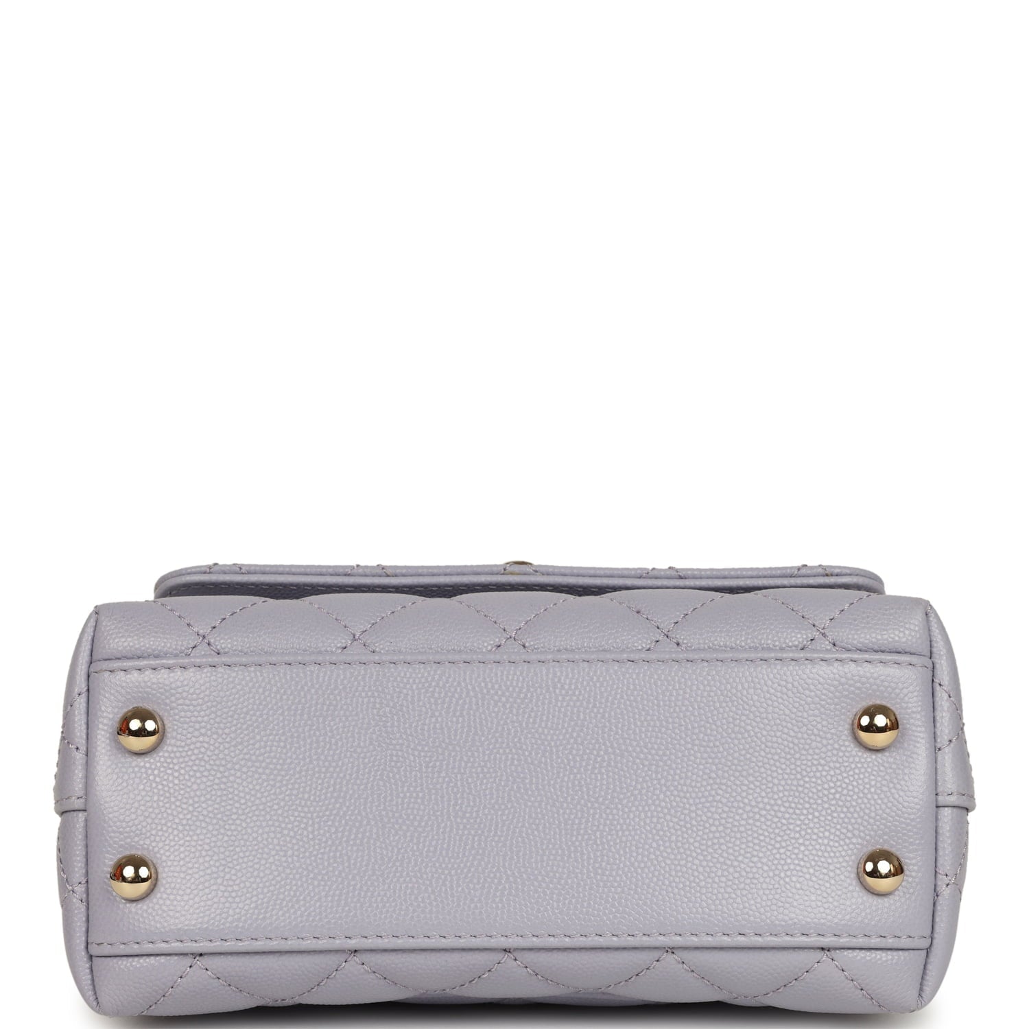 Chanel Micro Coco Top Handle Flap Light Purple Shiny Caviar Light Gold Hardware