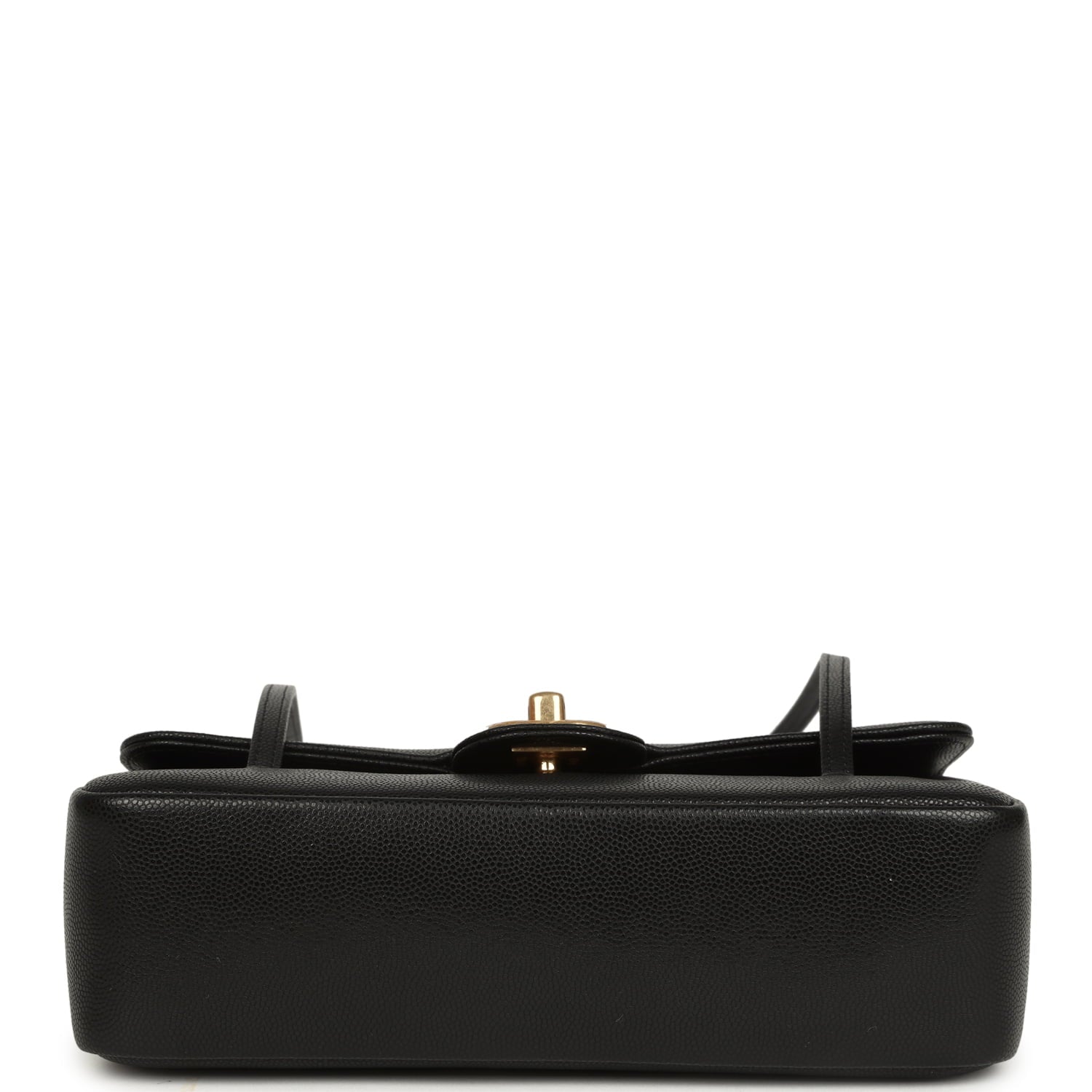 Chanel Small Preppy Coco Flap Bag Black Shiny Caviar Brushed Gold Hardware