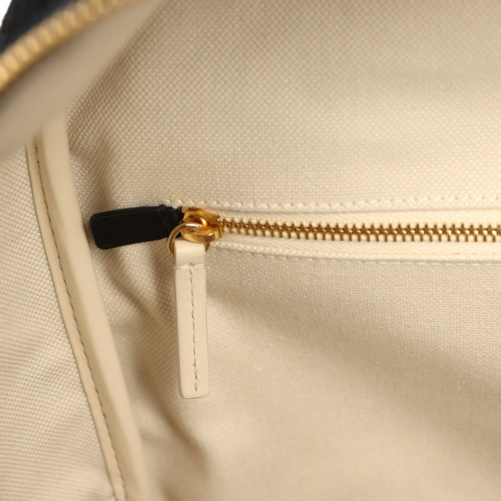 Chanel Maxi "Perfect Bowling" Bag Black Suede Gold Hardware