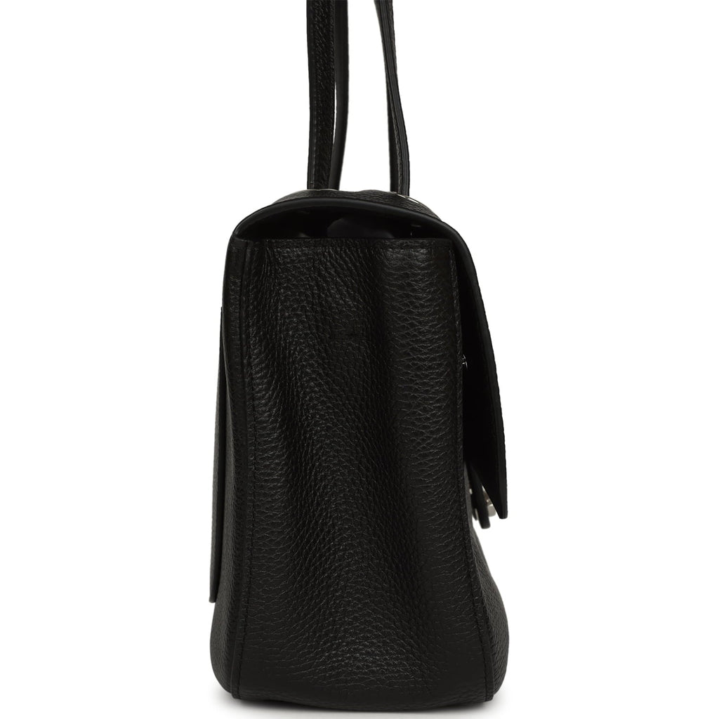 Chanel Maxi "Souplissimo" Small Flap Bag Black Caviar Silver Hardware