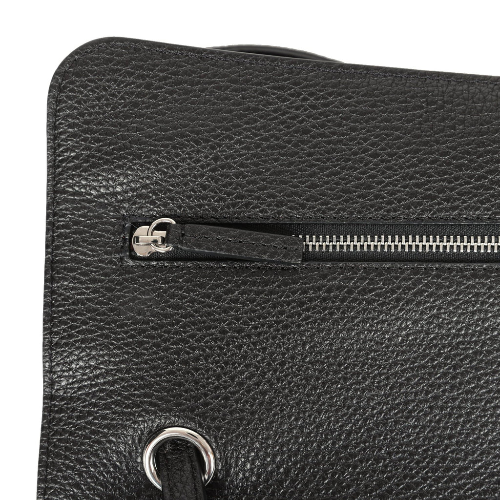 Chanel Maxi "Souplissimo" Small Flap Bag Black Caviar Silver Hardware