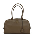 Chanel Large "Perfect Bowling" Bag Dark Khaki Calfskin Gold Hardware