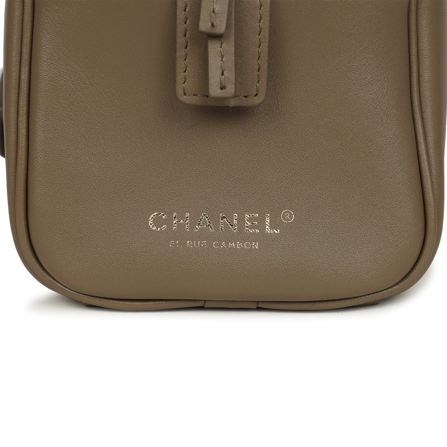 Chanel Large "Perfect Bowling" Bag Dark Khaki Calfskin Gold Hardware