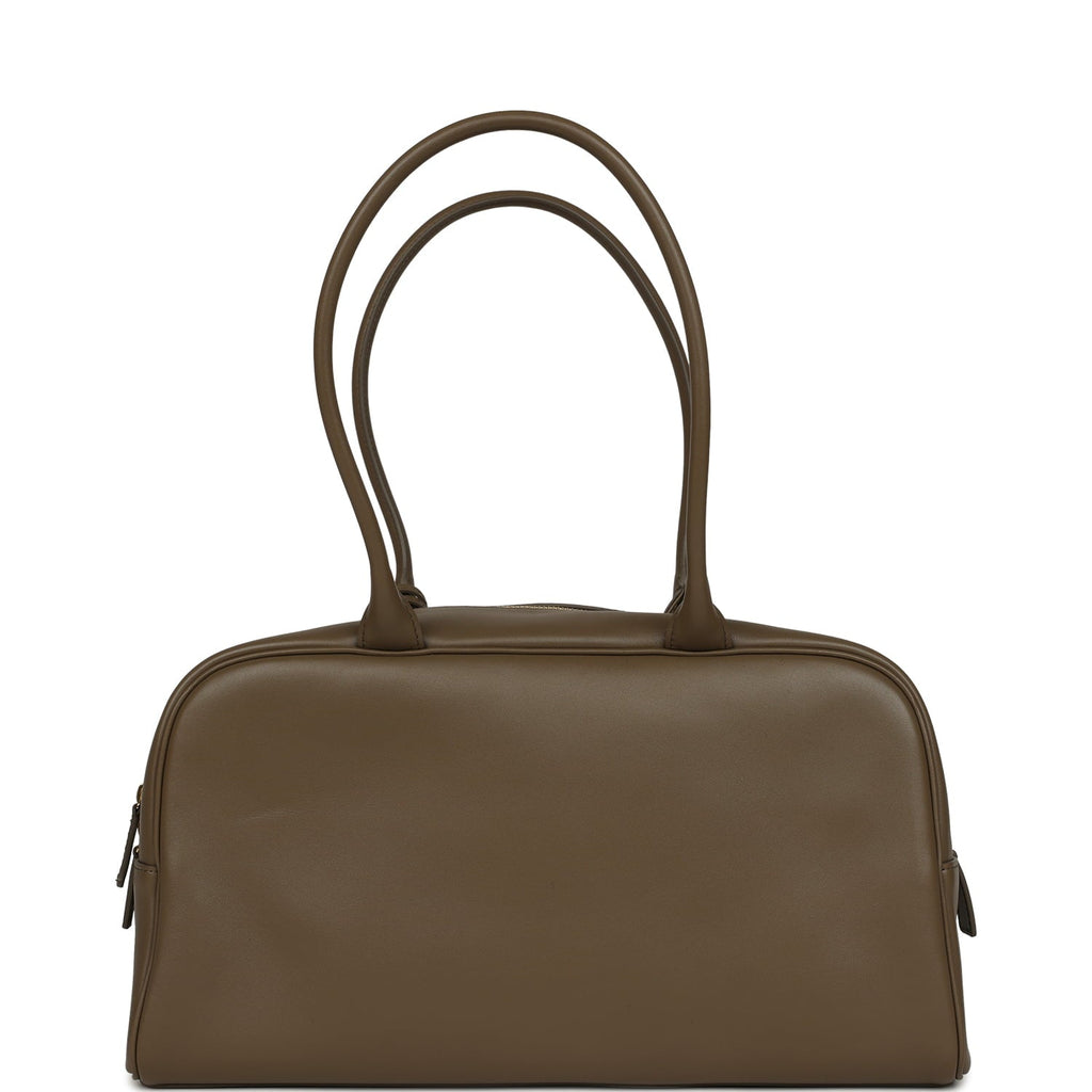 Chanel Large "Perfect Bowling" Bag Dark Khaki Calfskin Gold Hardware