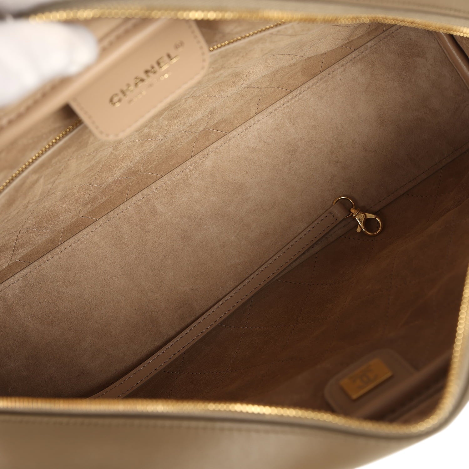 Chanel Large "Perfect Bowling" Bag Dark Khaki Calfskin Gold Hardware