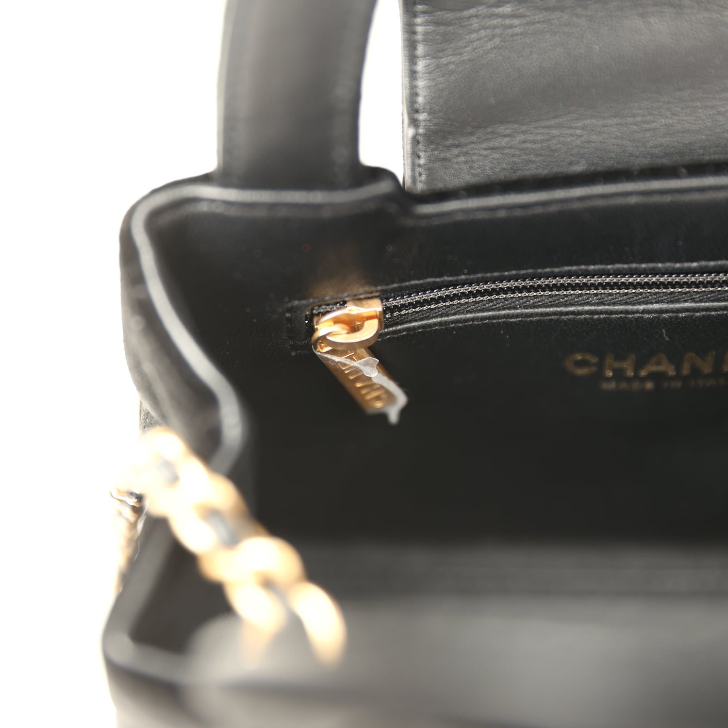 Chanel Small Kelly Shopper Black Velvet Brushed Gold Hardware