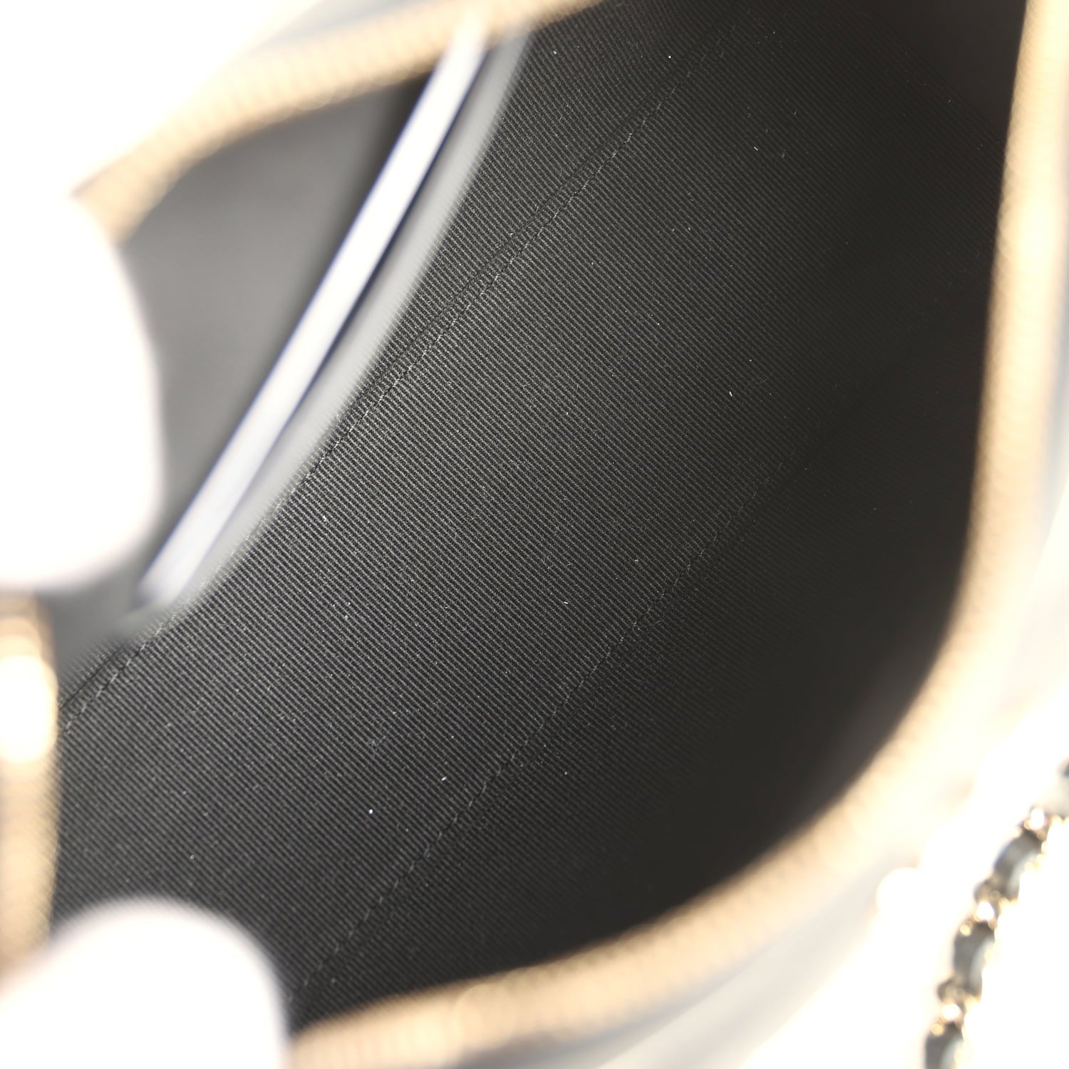 Chanel Mini Timeless Classic Barrel Bag with Chain Black and White Lambskin Light Gold Hardware