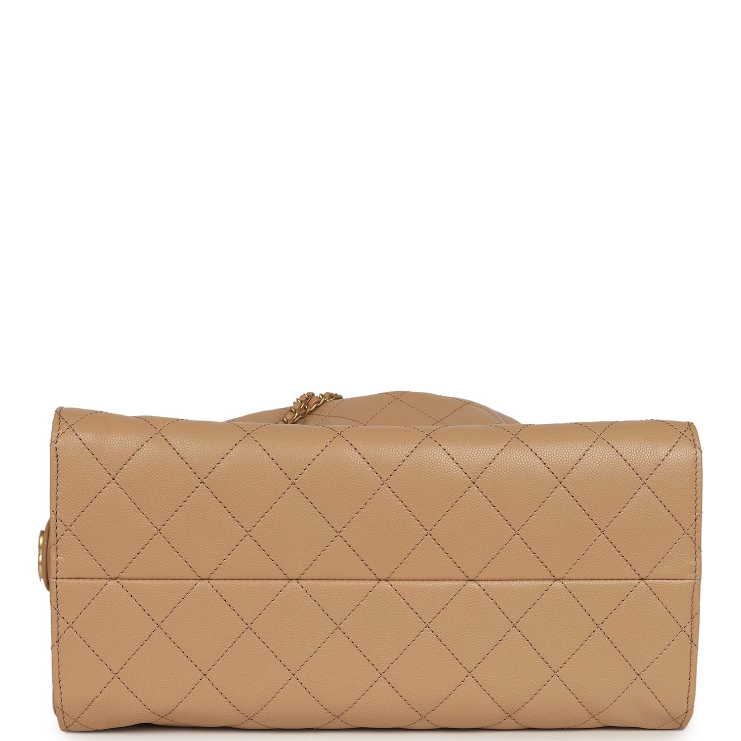 Chanel Medium 25 Hobo Bag Beige Caviar Antique Gold Hardware