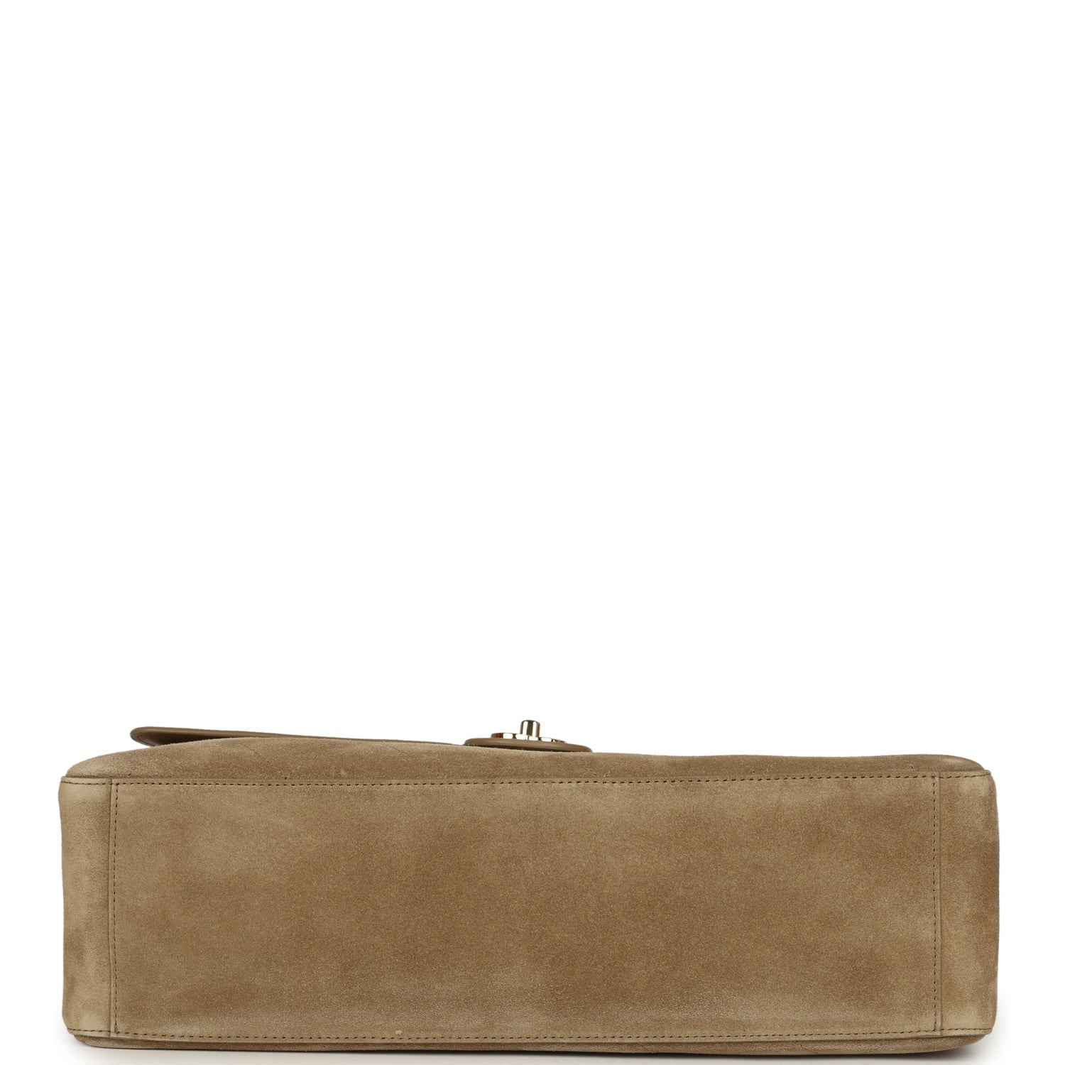 Chanel Maxi "Souplissimo" Large Flap Bag Dark Beige Suede Gold Hardware