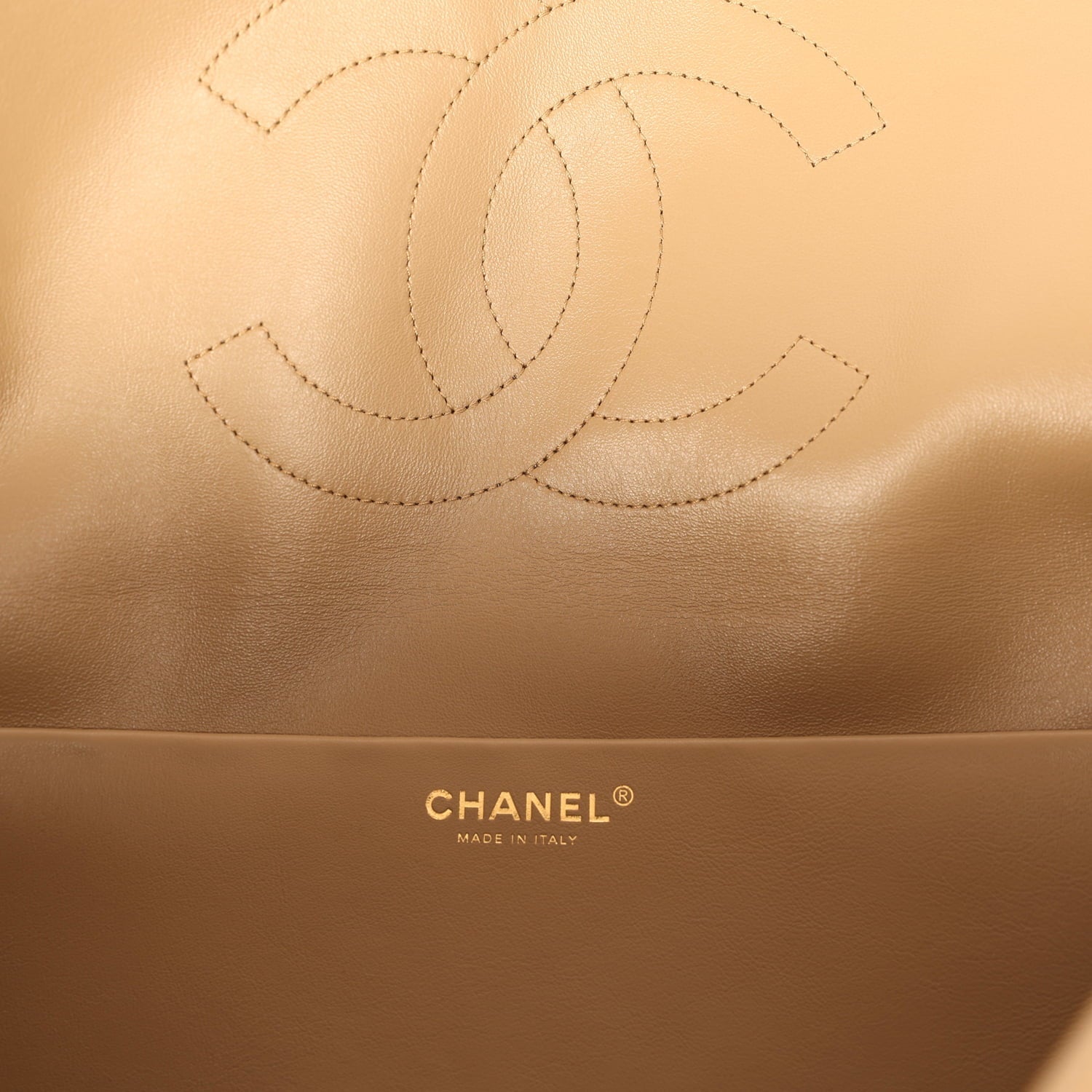 Chanel Maxi "Souplissimo" Large Flap Bag Dark Beige Suede Gold Hardware