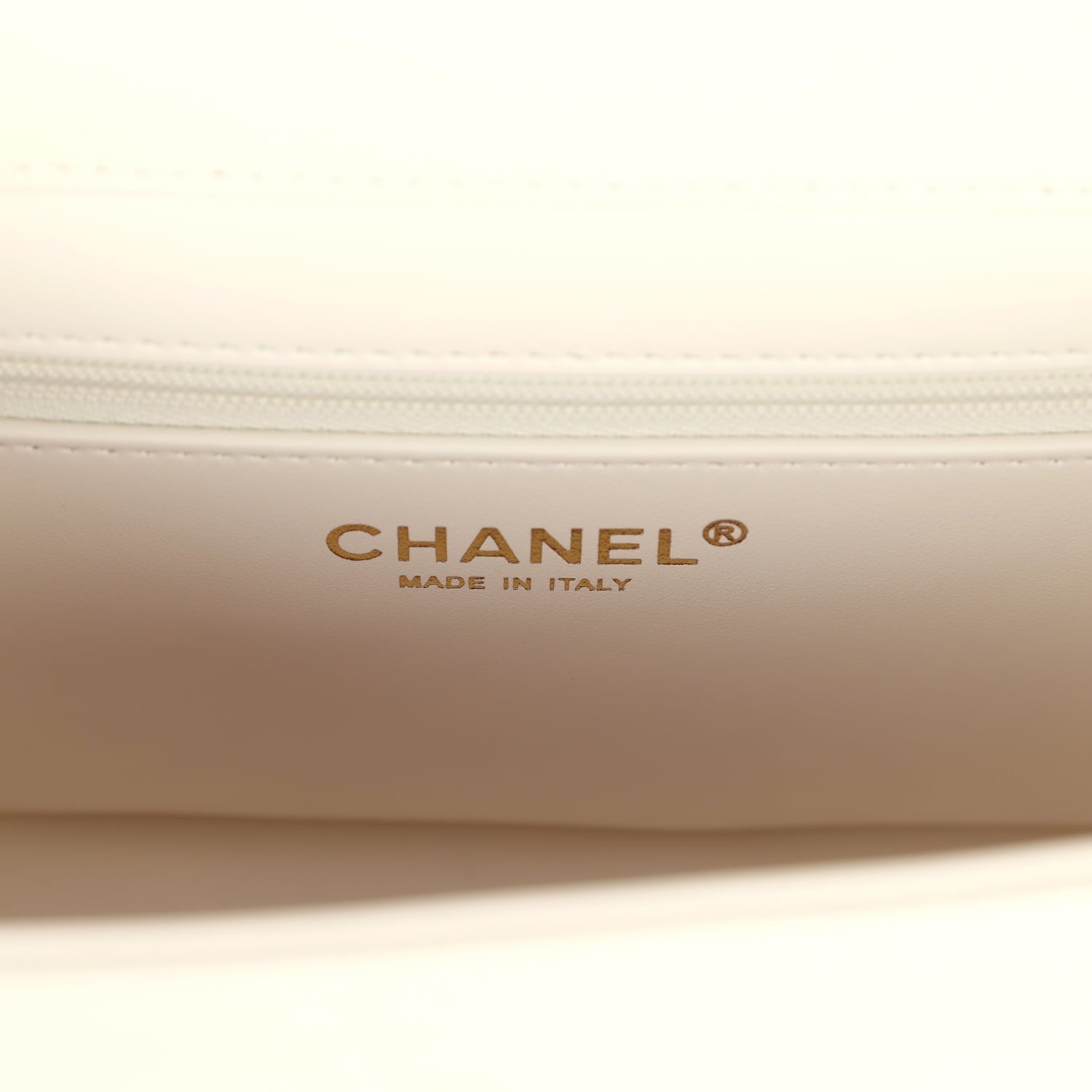 Chanel Small Preppy Coco Flap Bag White Shiny Caviar Brushed Gold Hardware