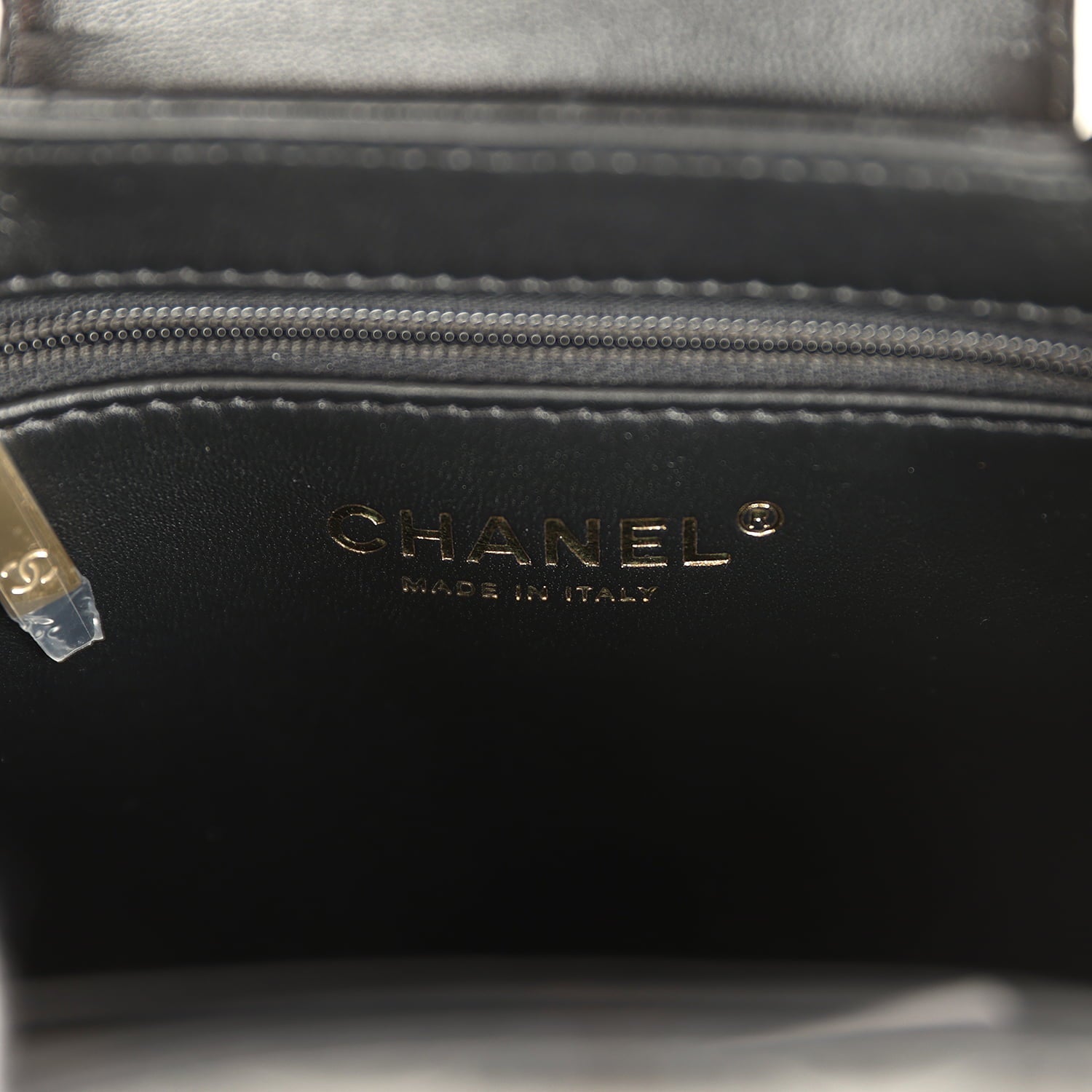 Chanel Small Fringe Kelly Black Lambskin Gold Hardware
