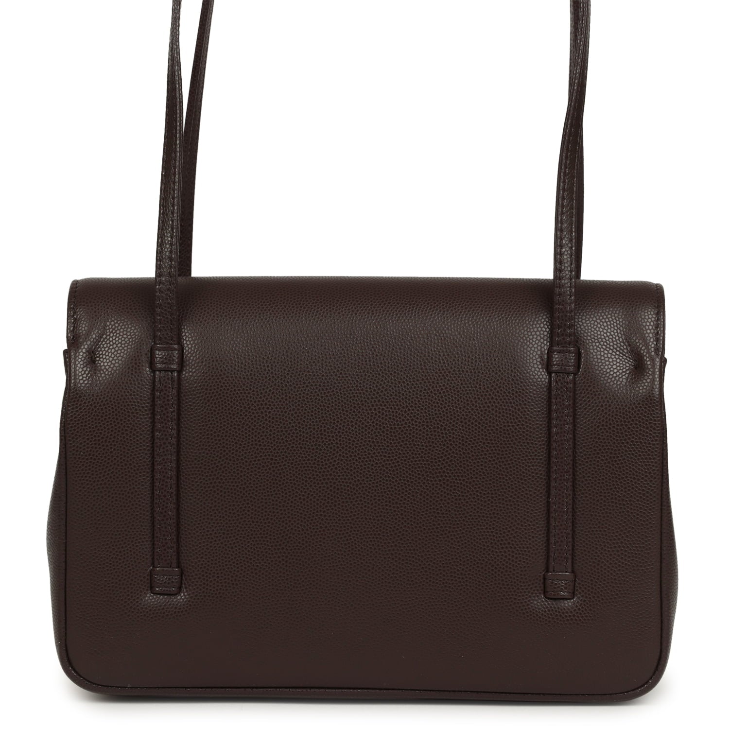 Chanel Small Preppy Coco Flap Bag Dark Brown Shiny Caviar Brushed Gold Hardware