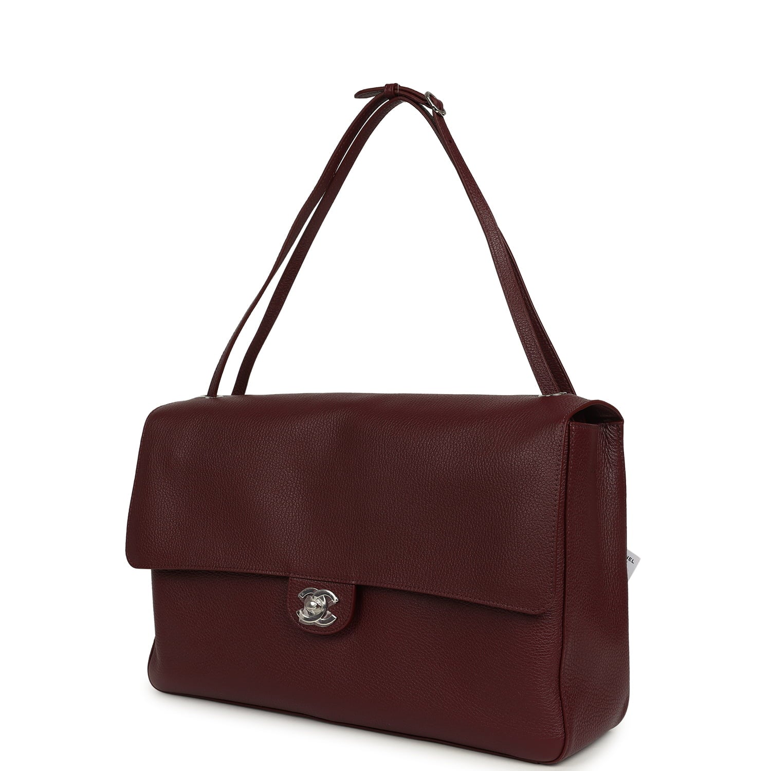 Chanel Maxi "Souplissimo" Large Flap Bag Dark Burgundy Caviar Silver Hardware