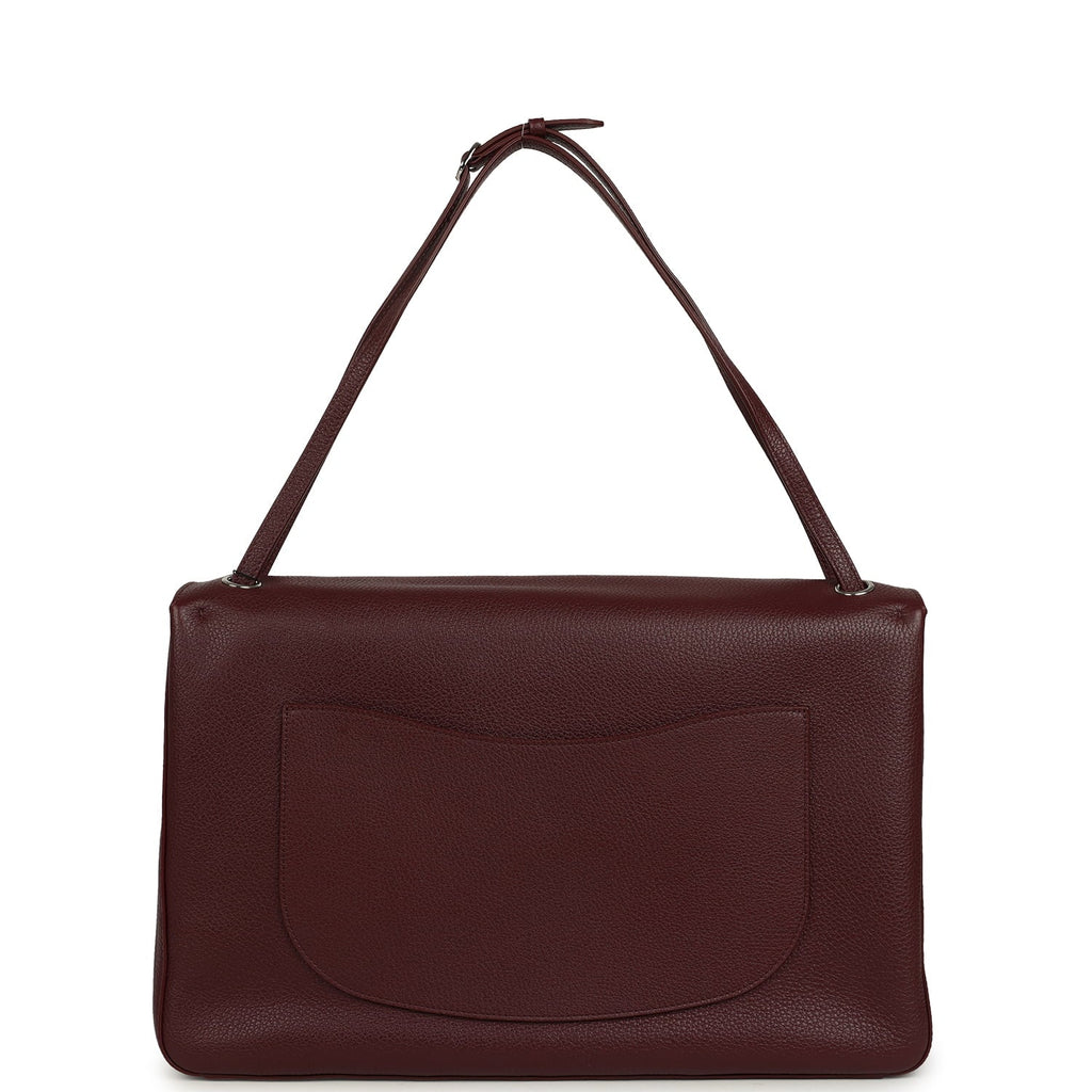 Chanel Maxi "Souplissimo" Large Flap Bag Dark Burgundy Caviar Silver Hardware