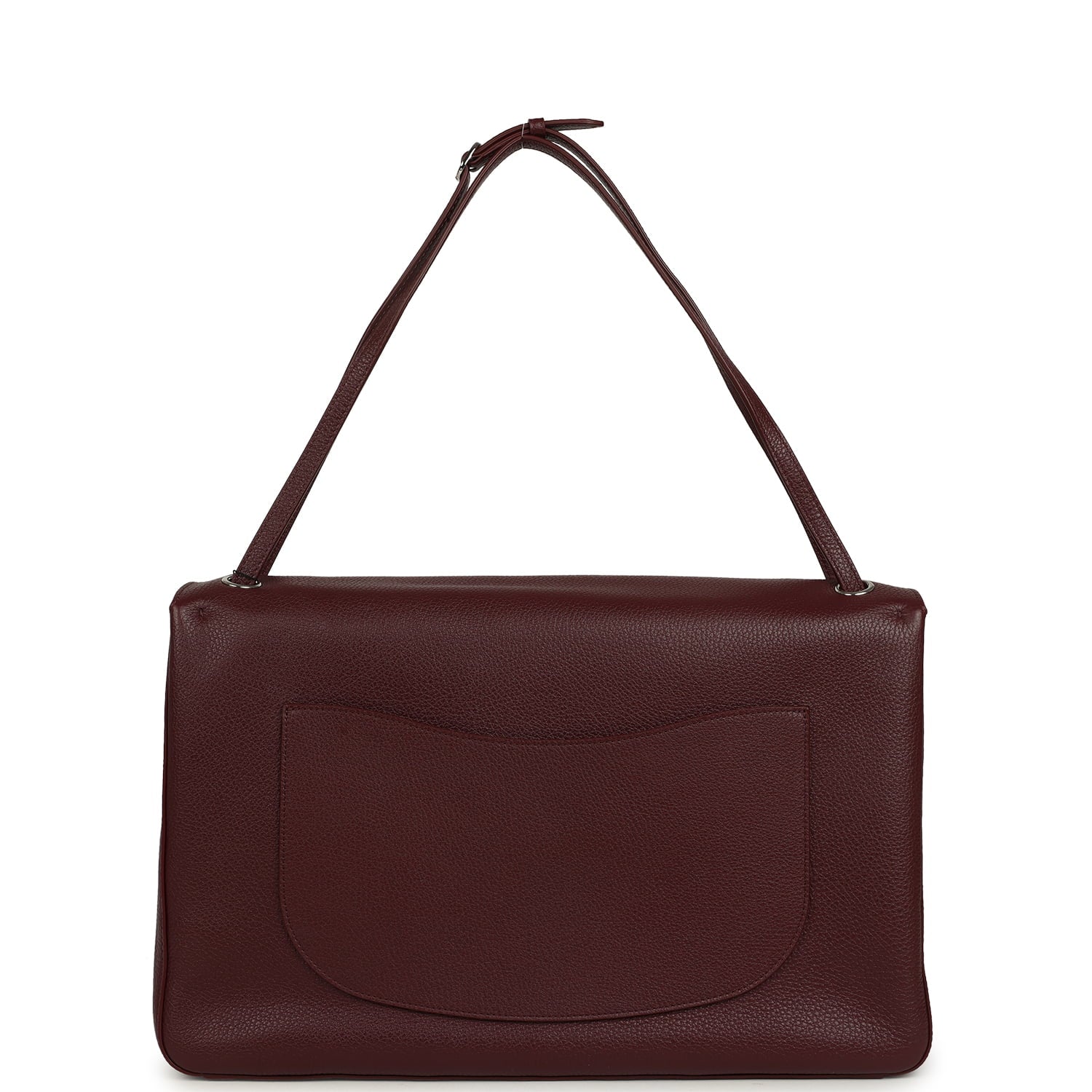 Chanel Maxi "Souplissimo" Large Flap Bag Dark Burgundy Caviar Silver Hardware