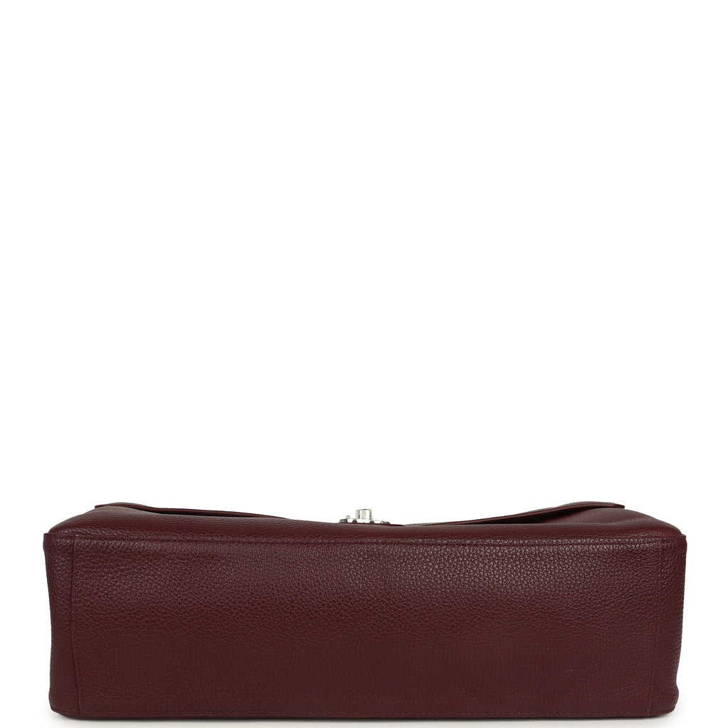 Chanel Maxi "Souplissimo" Large Flap Bag Dark Burgundy Caviar Silver Hardware