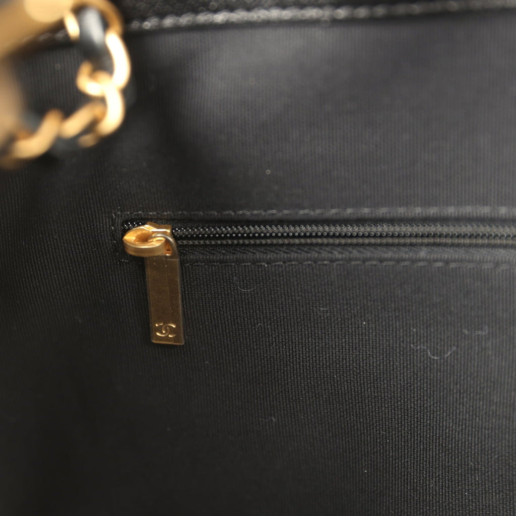 Chanel Large Coco Base Hobo Bag Brown Suede and Black Shiny Lambskin Brushed Gold Hardware