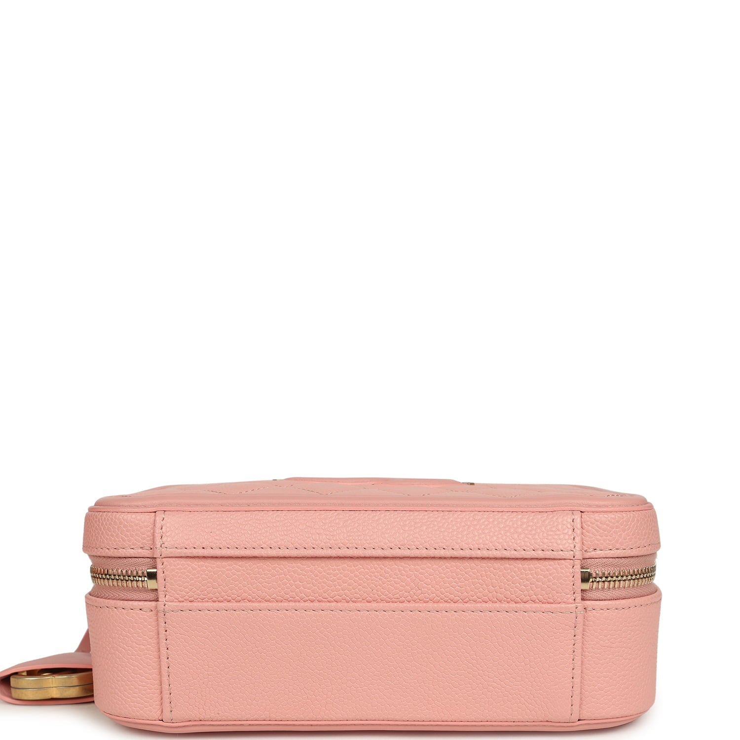 Chanel Medium CC Filigree Vanity Case Pink Caviar Brushed Gold Hardware