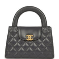 Chanel Small Kelly Shopper Grey Shiny Aged Calfskin Brushed Gold Hardware