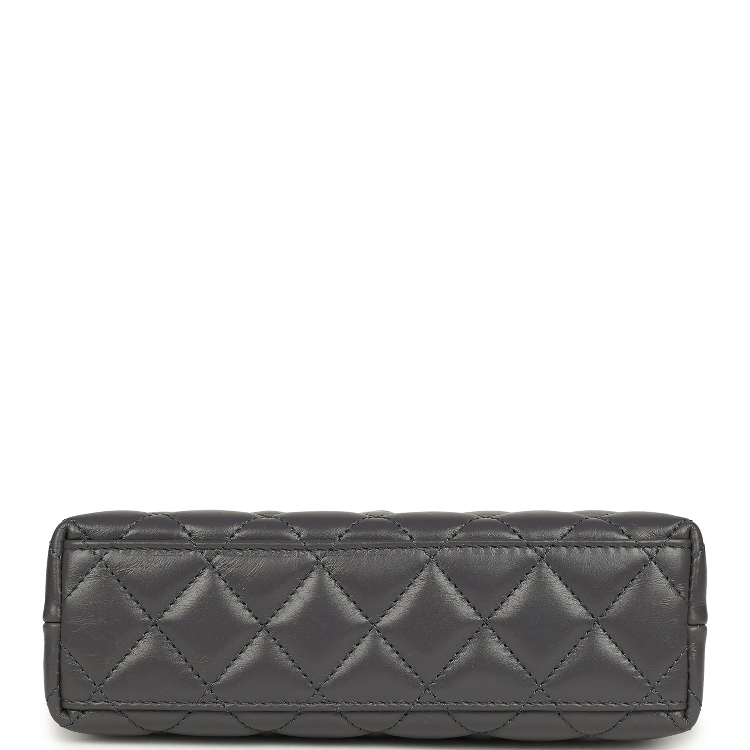 Chanel Small Kelly Shopper Grey Shiny Aged Calfskin Brushed Gold Hardware