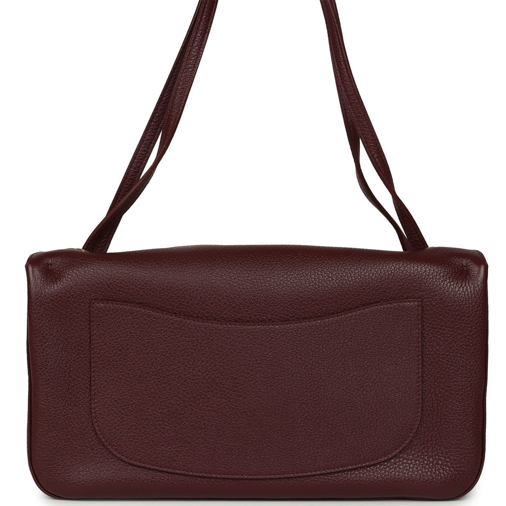 Chanel Maxi "Souplissimo" Small Flap Bag Burgundy Caviar Gold Hardware