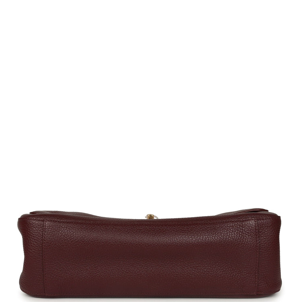 Chanel Maxi "Souplissimo" Small Flap Bag Burgundy Caviar Gold Hardware
