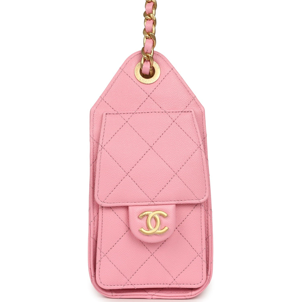 Chanel Mini 25 Hobo Bag Pink Caviar Antique Gold Hardware