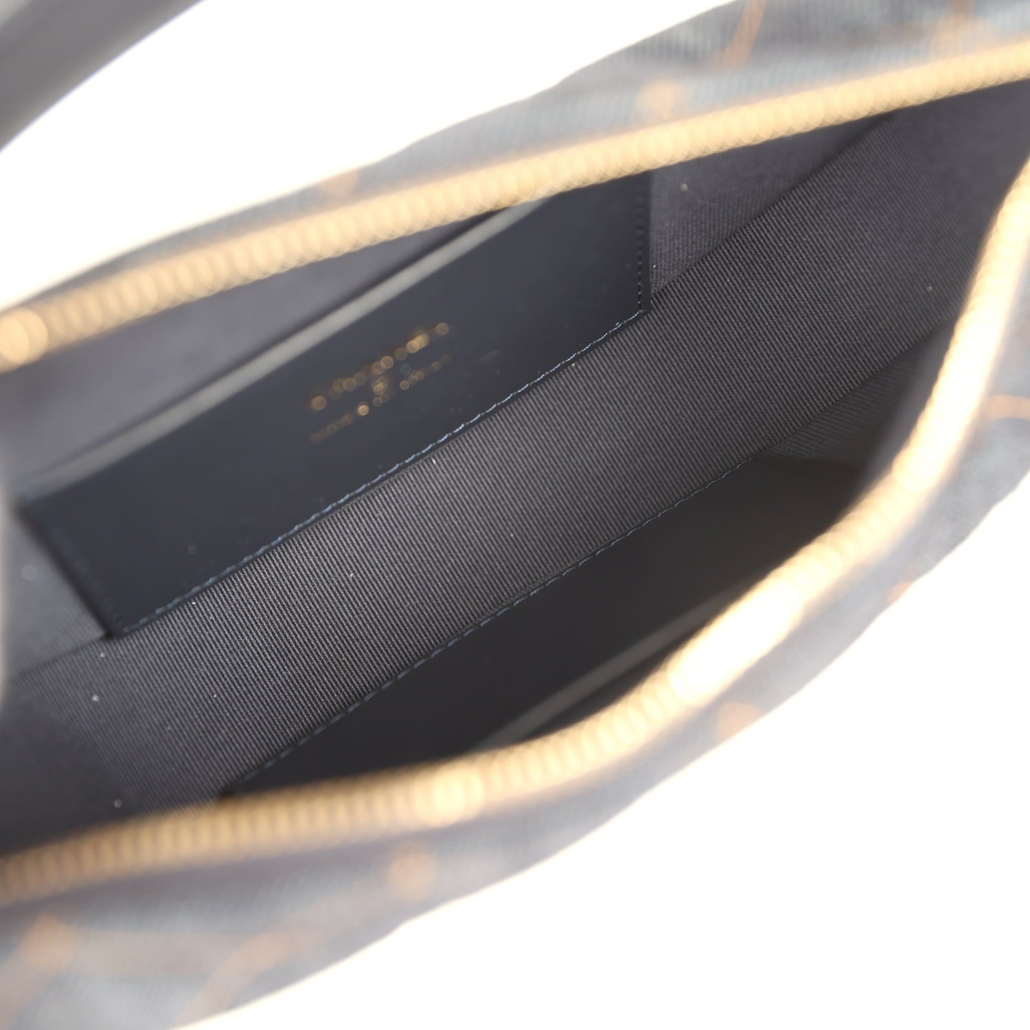 Chanel Round Clutch with Chain Dark Blue Denim Light Gold Hardware