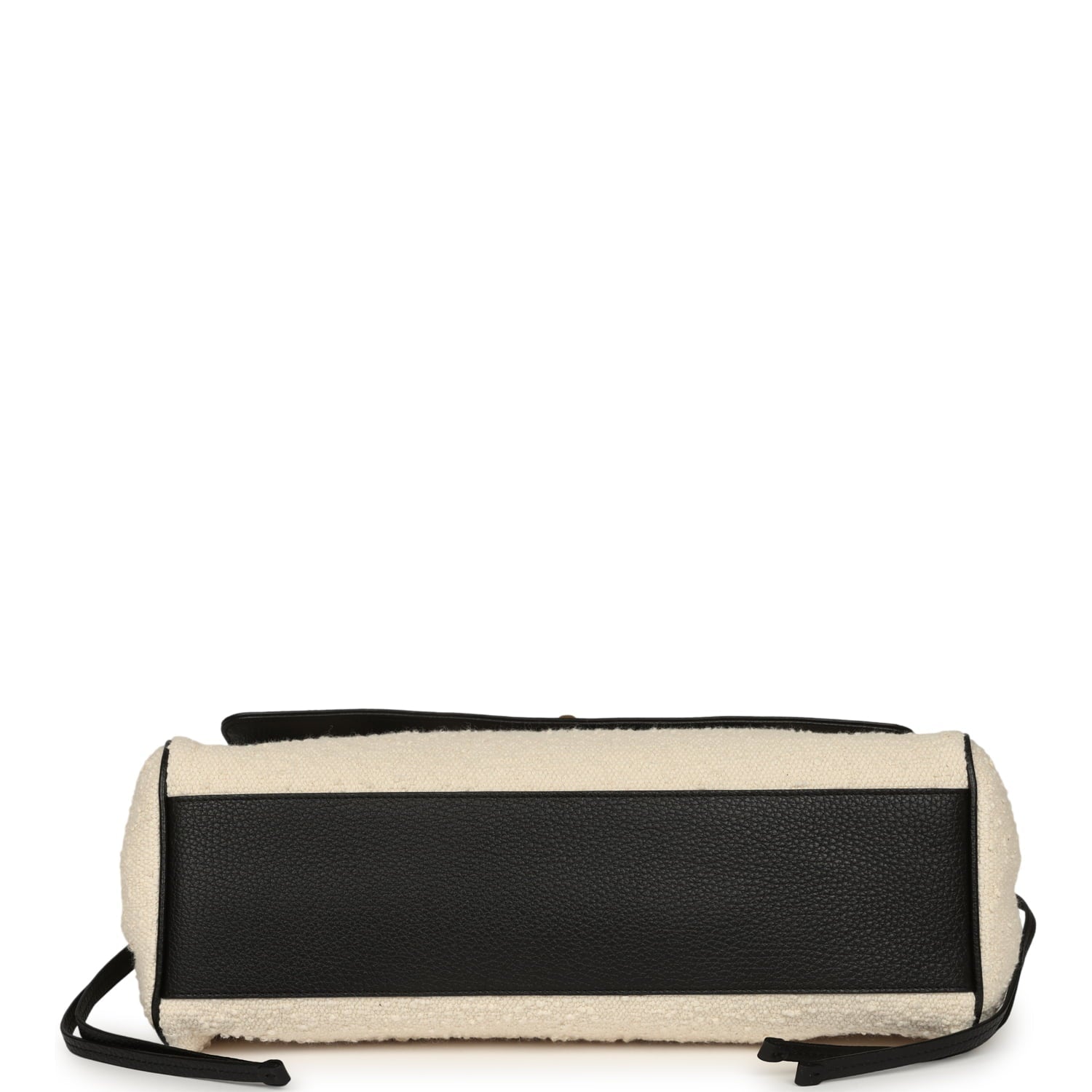 Chanel Small "Urban Essential" East West Shopping Tote Black Calfskin and White Tweed Boucle Gold Hardware