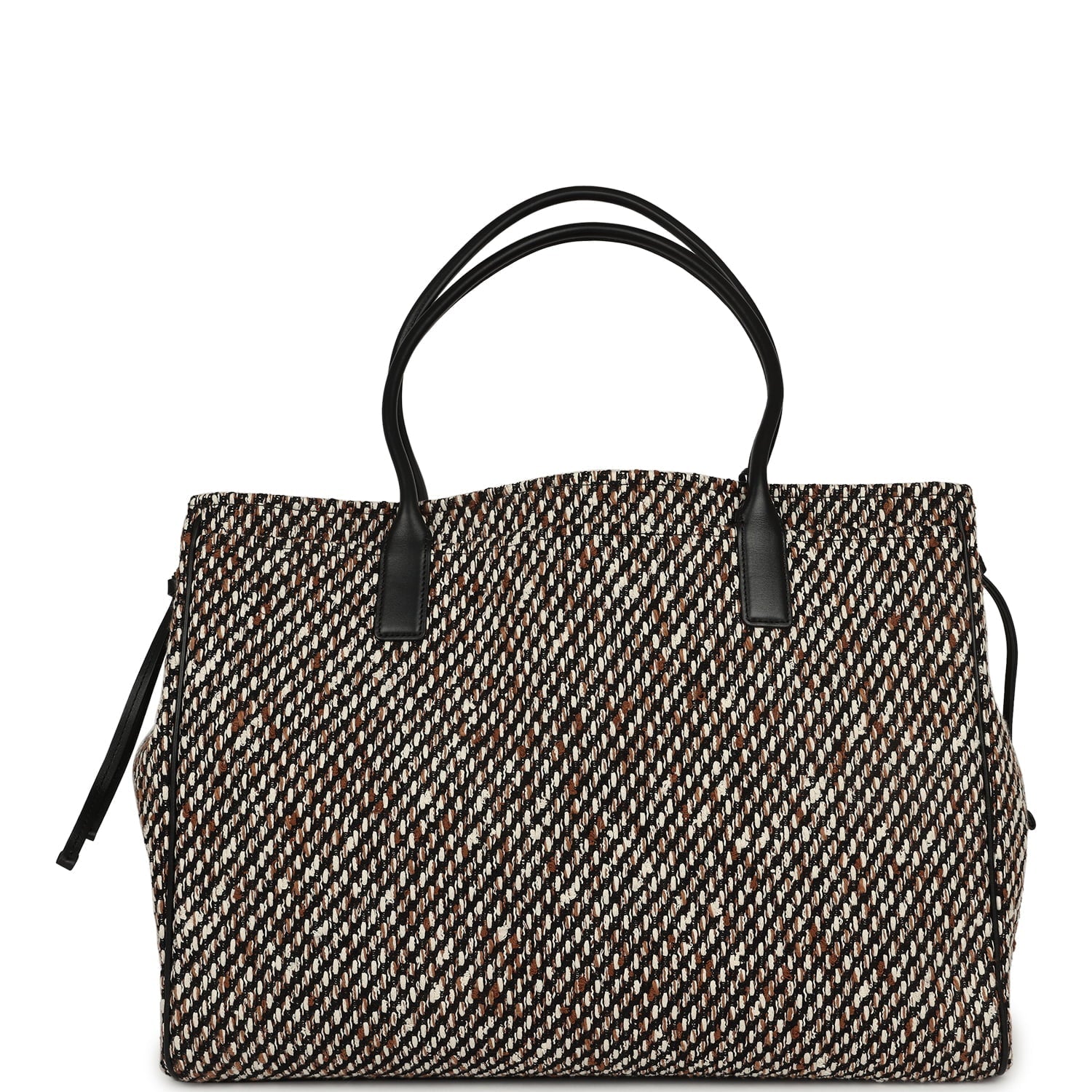 Chanel XXL "Urban Essential" Shopping Tote Black Calfskin and Multi Tweed Gold Hardware
