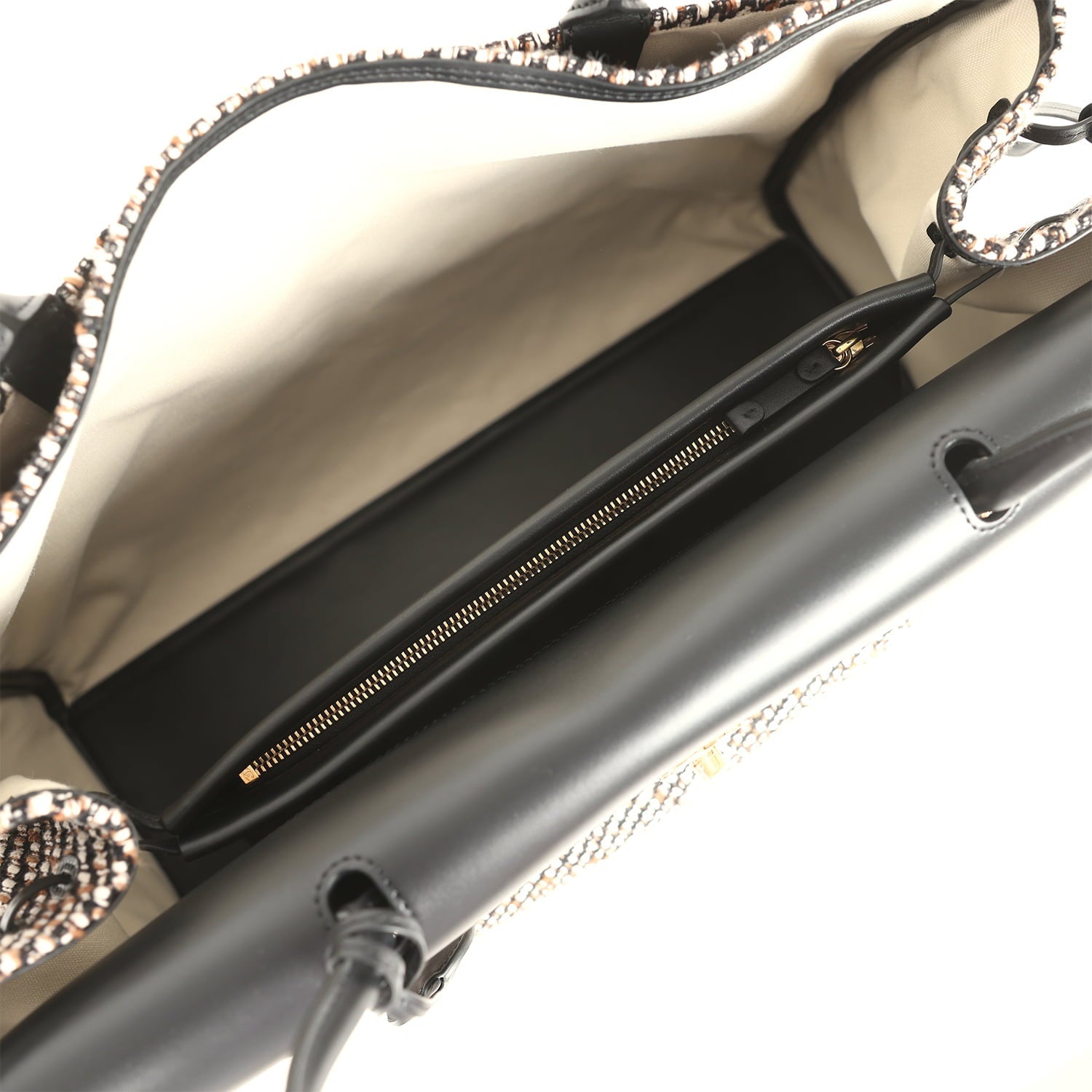 Chanel XXL "Urban Essential" Shopping Tote Black Calfskin and Multi Tweed Gold Hardware