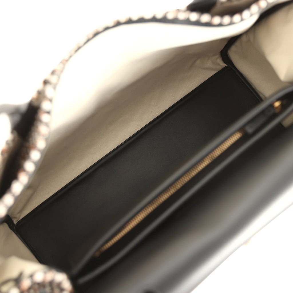 Chanel XXL "Urban Essential" Shopping Tote Black Calfskin and Multi Tweed Gold Hardware