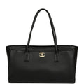 Chanel Small Cerf Shopping Bag Black Calfskin Gold Hardware