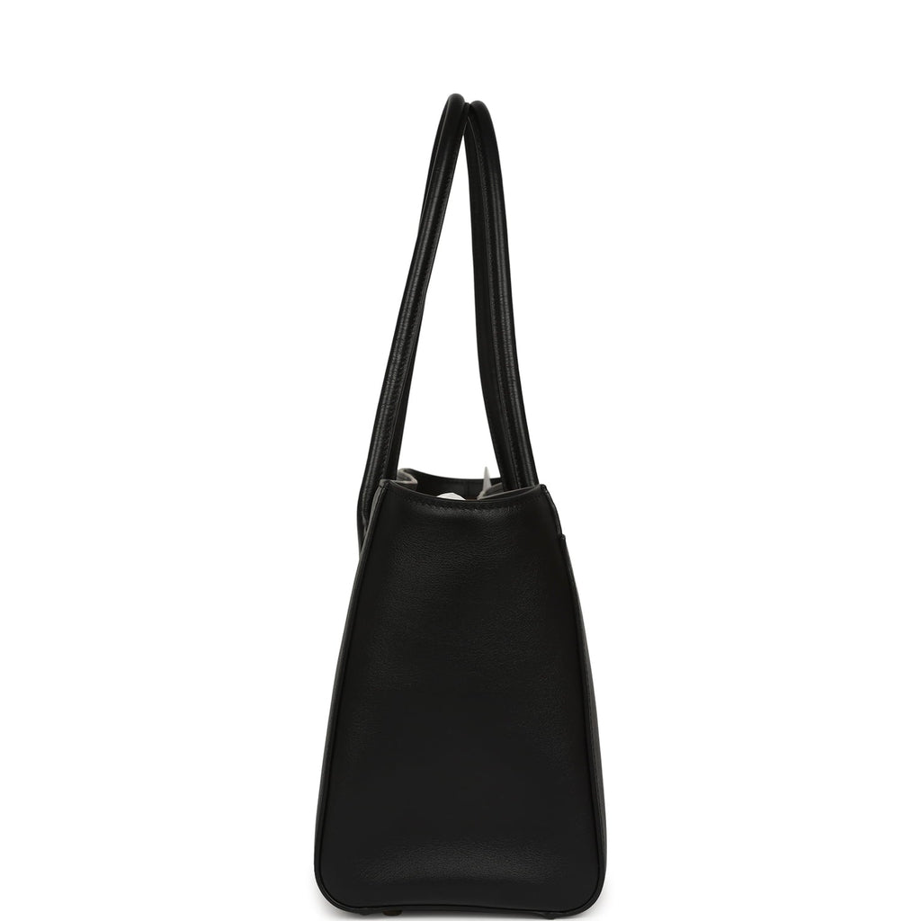 Chanel Small Cerf Shopping Bag Black Calfskin Gold Hardware