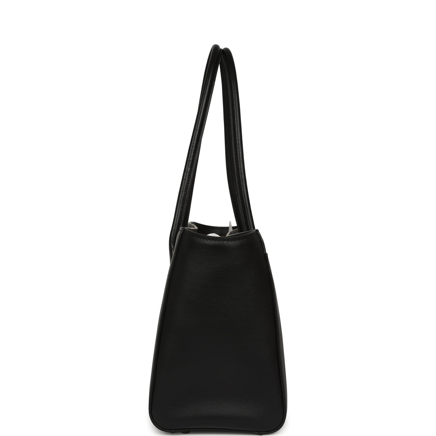 Chanel Small Cerf Shopping Bag Black Calfskin Gold Hardware