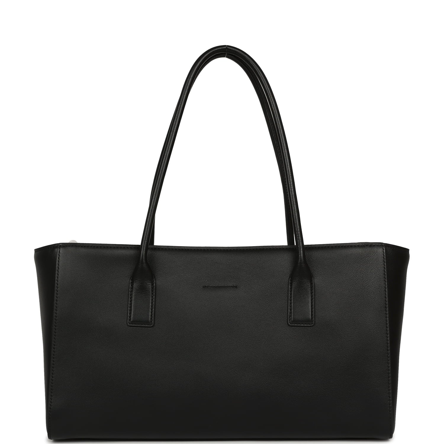 Chanel Small Cerf Shopping Bag Black Calfskin Gold Hardware