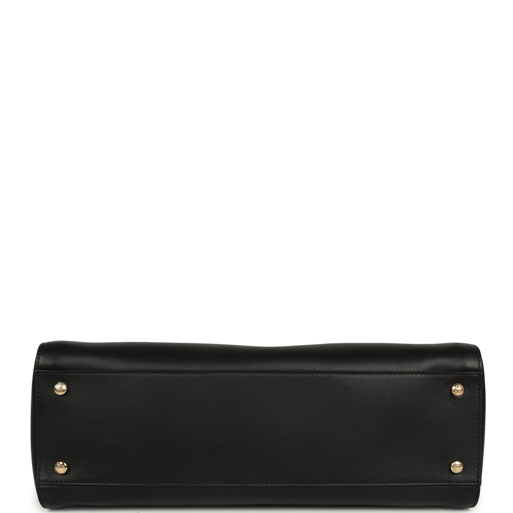 Chanel Small Cerf Shopping Bag Black Calfskin Gold Hardware