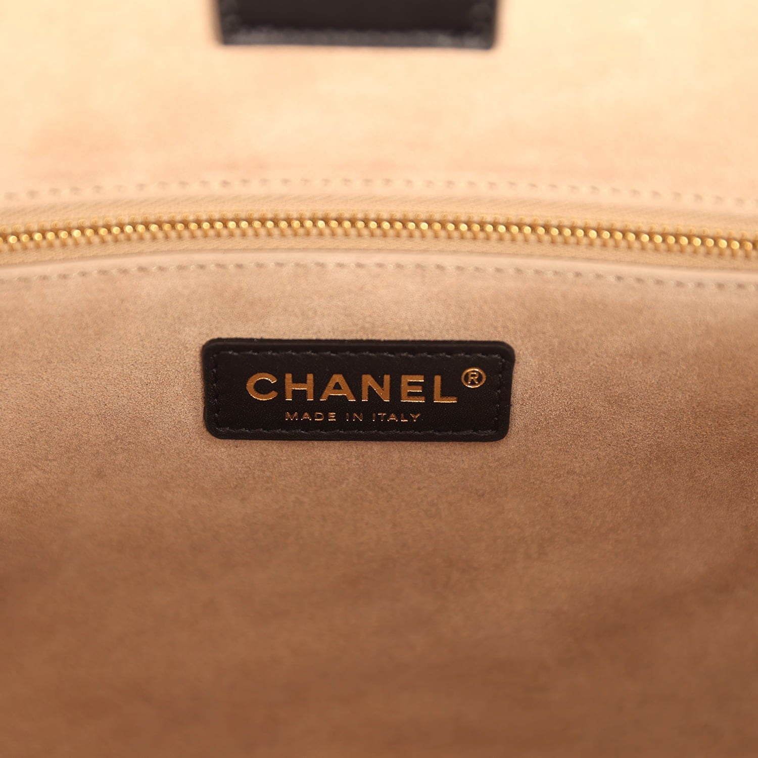 Chanel Small Cerf Shopping Bag Black Calfskin Gold Hardware