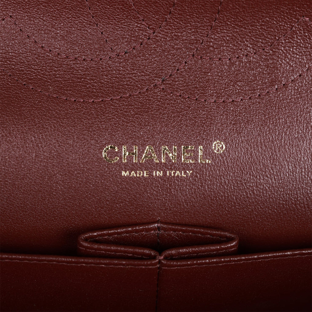 Pre-owned Chanel Jumbo Classic Double Flap Bag Black Caviar Gold Hardware