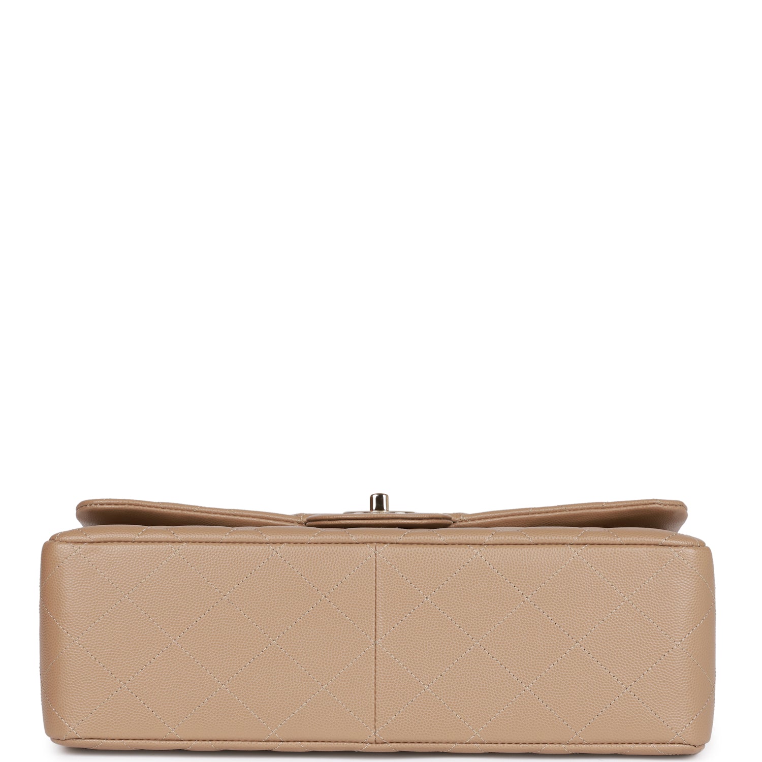 Chanel Jumbo Classic Double Flap Bag Dark Beige Caviar Gold Hardware