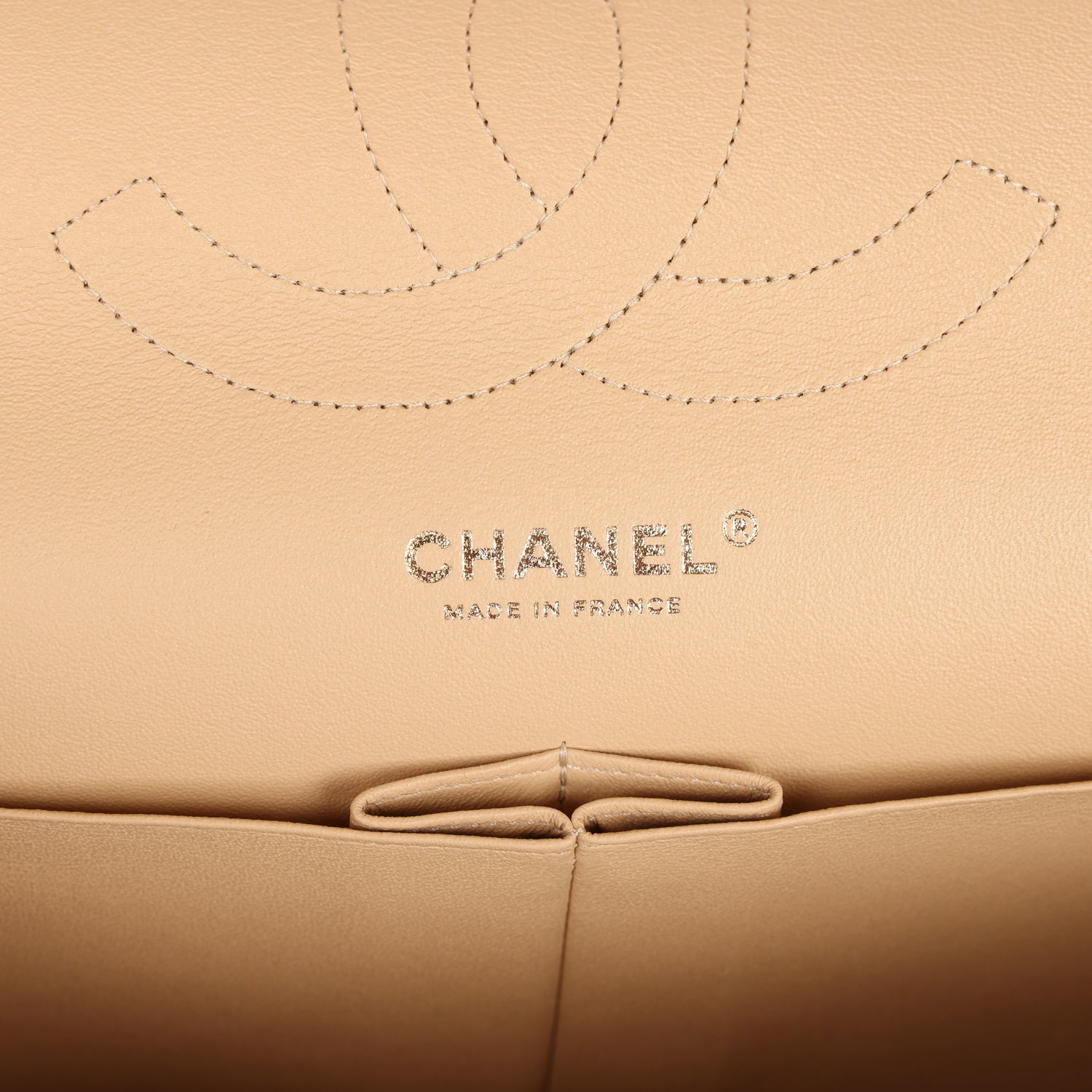 Chanel Jumbo Classic Double Flap Bag Beige Caviar Gold Hardware