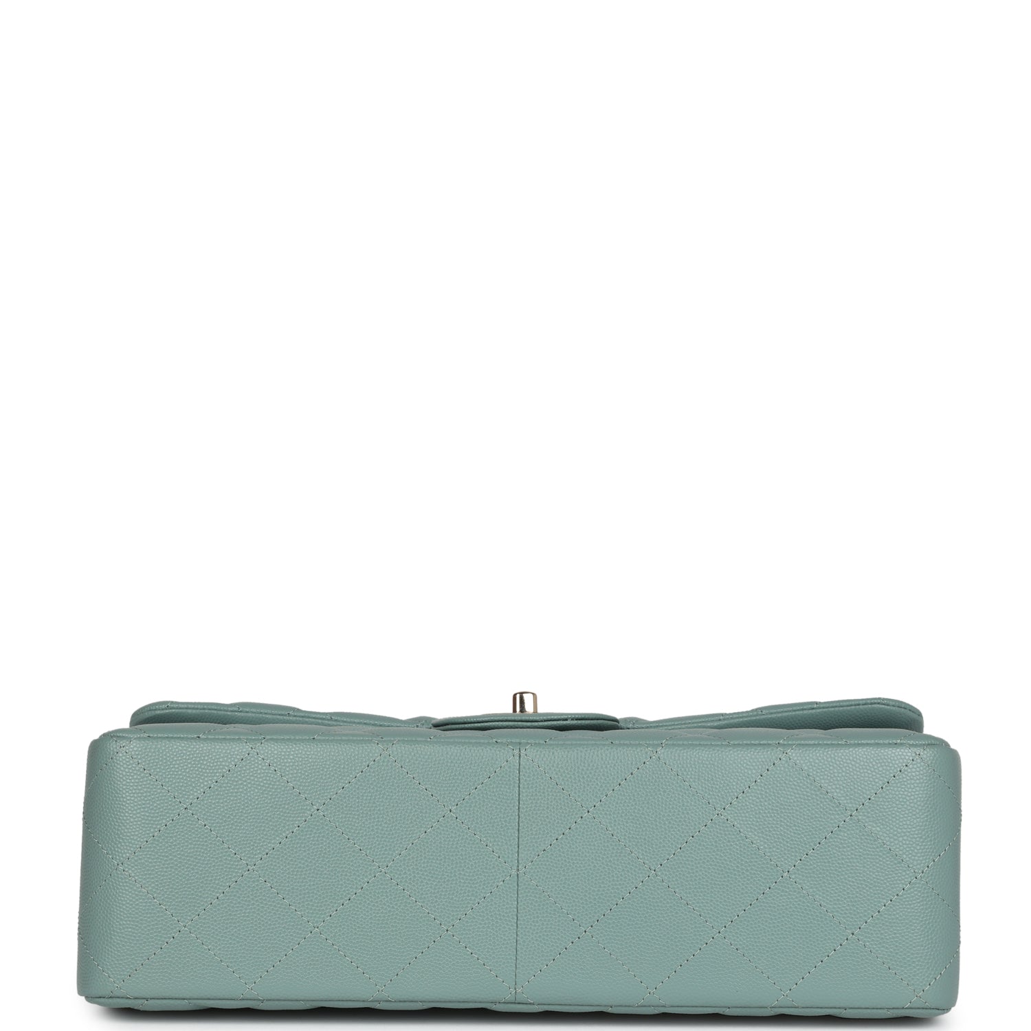 Chanel Jumbo Classic Double Flap Bag Dark Green Caviar Light Gold Hardware