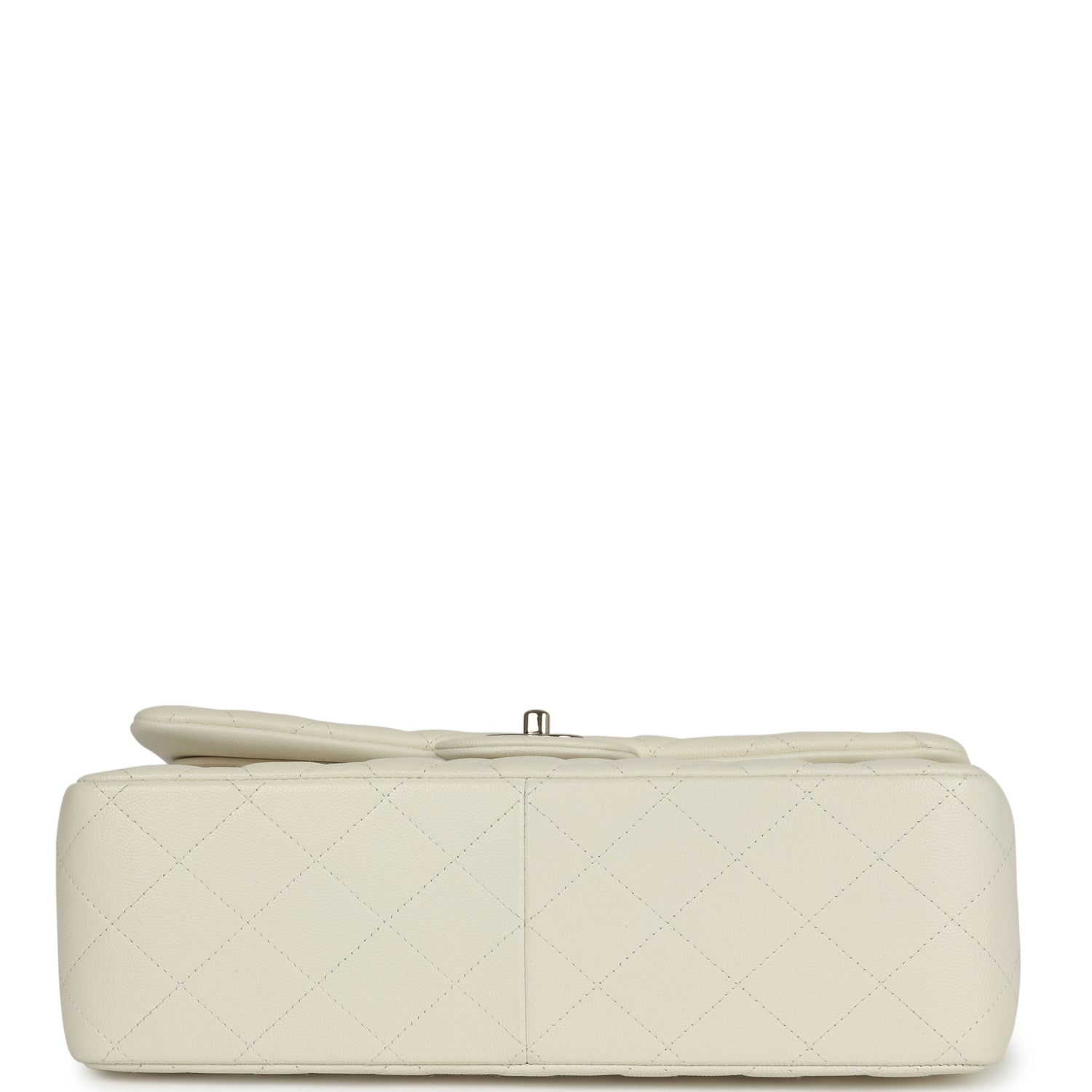 Chanel Jumbo Classic Double Flap White Caviar Light Gold Hardware
