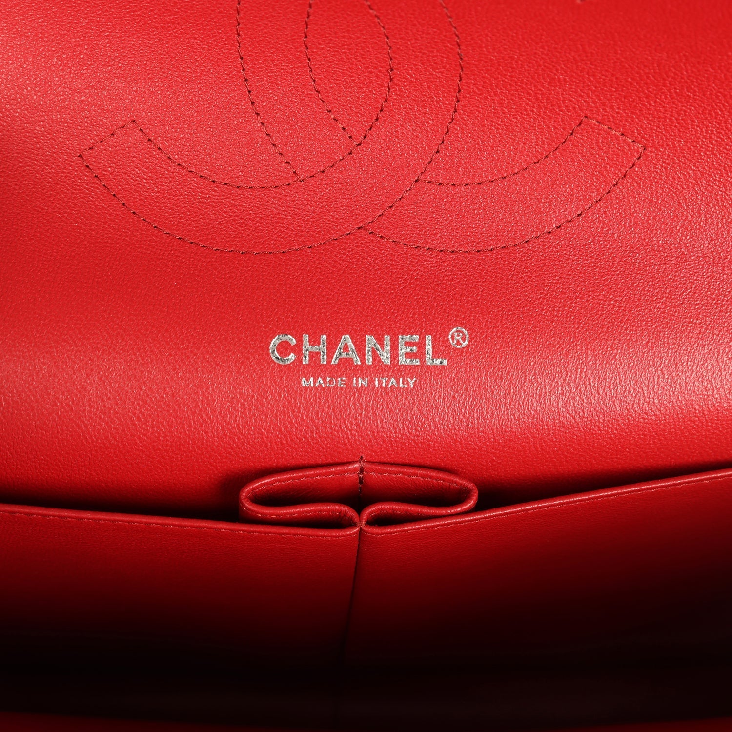 Chanel Jumbo Classic Double Flap Bag Red Lambskin Silver Hardware