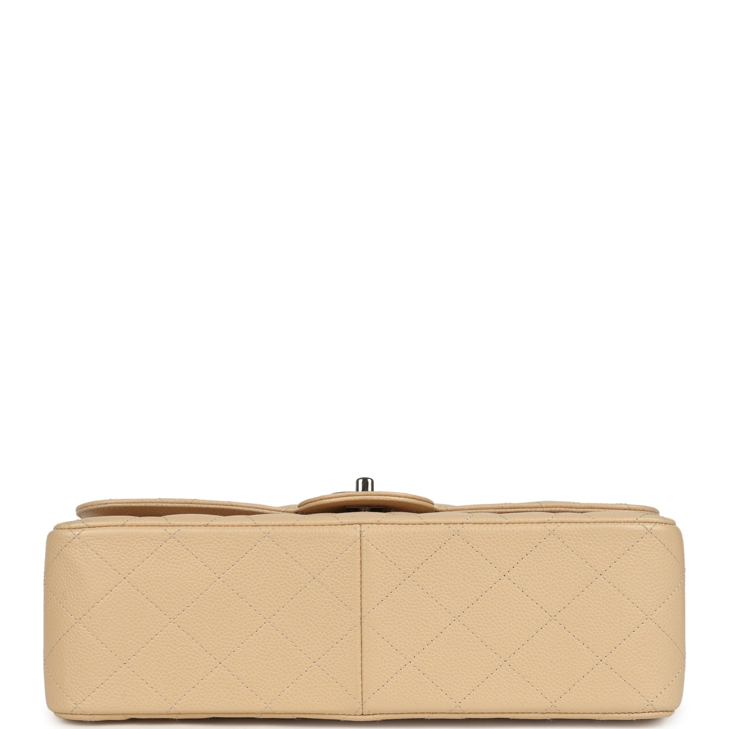 Chanel Jumbo Classic Double Flap Bag Light Beige Caviar Silver Hardware